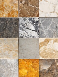 多样大理石纹理瓷砖展示