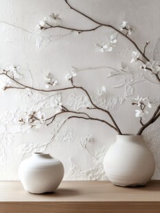 素雅花瓶配花枝装饰美