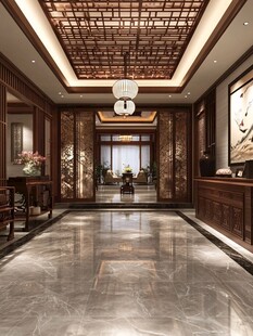 中式典雅大气的门厅空间