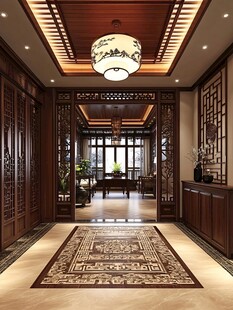 中式典雅门厅玄关设计图