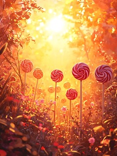 梦幻糖果花田 阳光美景