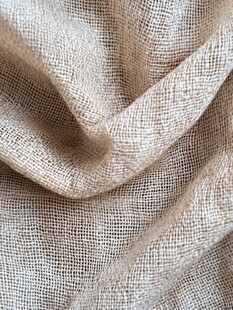 米白色麻布纹理特写