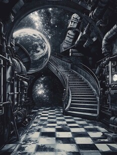 梦幻星际机械风室内空间