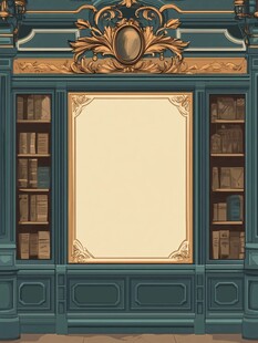 古典奢华风格的书房装饰墙