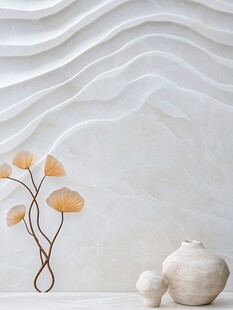 中式简约墙面与陶瓷摆件