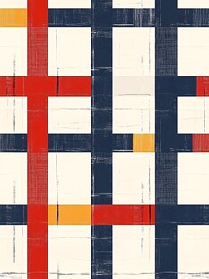 几何色块抽象艺术图案