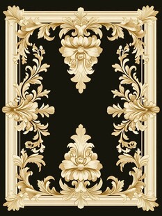 欧式金色雕花装饰边框