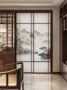 中式山水屏风隔断美居