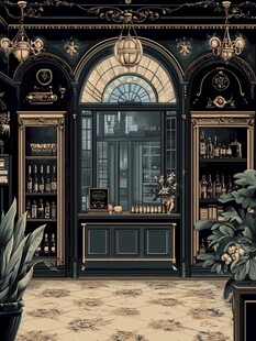 复古奢华的欧式风情店铺