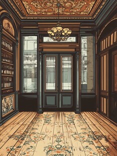 复古华丽的古典风格室内门