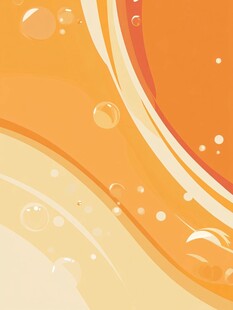 橙黄动感流体气泡背景图