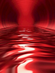红色动感波纹液体背景