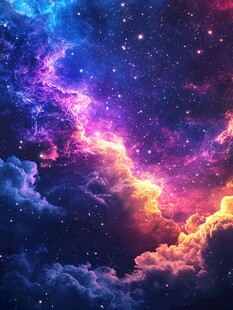 梦幻绚丽的星空云海景观