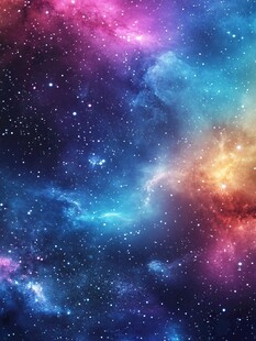 梦幻绚丽的宇宙星空图景