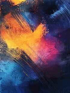 抽象炫彩笔触艺术背景图