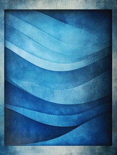 蓝色波纹抽象背景图案