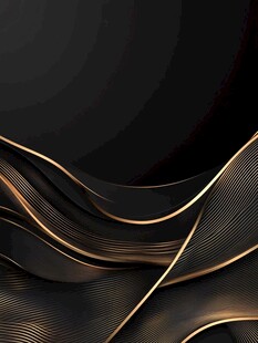 黑金波浪抽象背景图