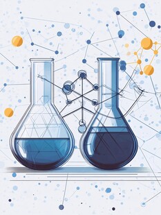 科学实验中的锥形瓶与分子