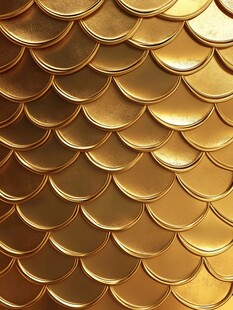 金色鱼鳞纹理背景图案