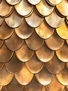 金色鱼鳞状金属纹理背景