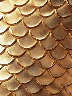 金色鱼鳞状纹理金属材质