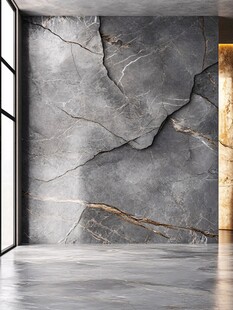 灰色大理石墙面室内空间