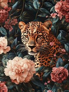 豹隐繁花间