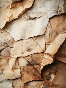 破旧褶皱的复古纸张纹理