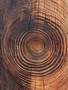树桩年轮纹理特写
