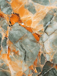 橙灰交织大理石纹理图案
