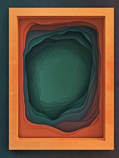 立体框内的奇幻色彩空间