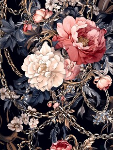 繁花金链奢华图案设计