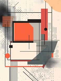 几何抽象艺术风图案设计