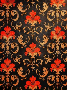 复古华丽花卉装饰图案