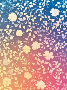 渐变花卉背景图