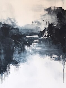 水墨山水意境画