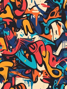 抽象涂鸦艺术图案背景