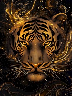 金色幻虎 神秘野性之美