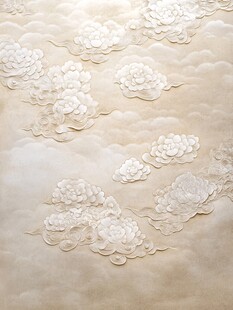 中式云纹刺绣纹理图案