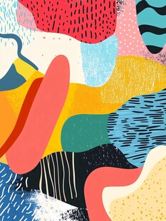 抽象多彩几何图案背景