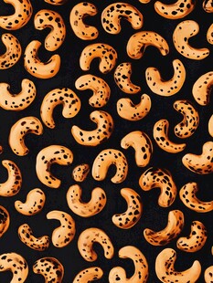 美味腰果图案背景设计