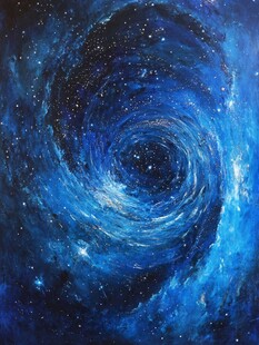 蓝色梦幻星空漩涡图景