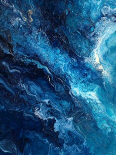 梦幻蓝色流体艺术纹理