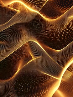 金色流动线条抽象背景图