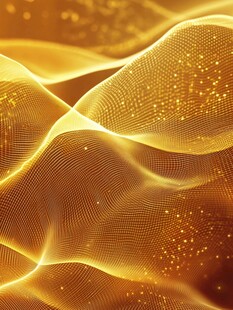 金色动感线条粒子背景图