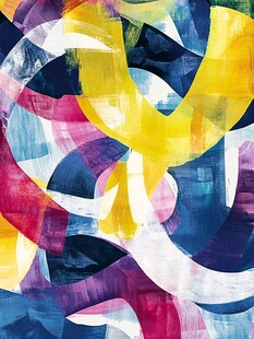 抽象多彩几何艺术画作