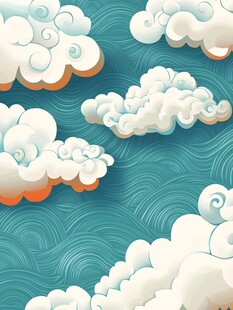 中式祥云背景图