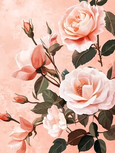 粉色浪漫盛开的娇艳玫瑰