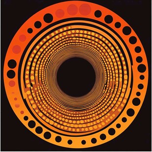 橙色环形渐变抽象图案