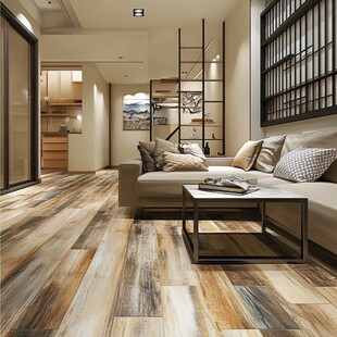 现代简约风客厅木地板展示